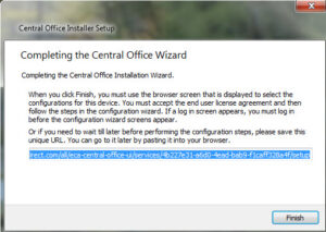Central Office Installer Wizard window.